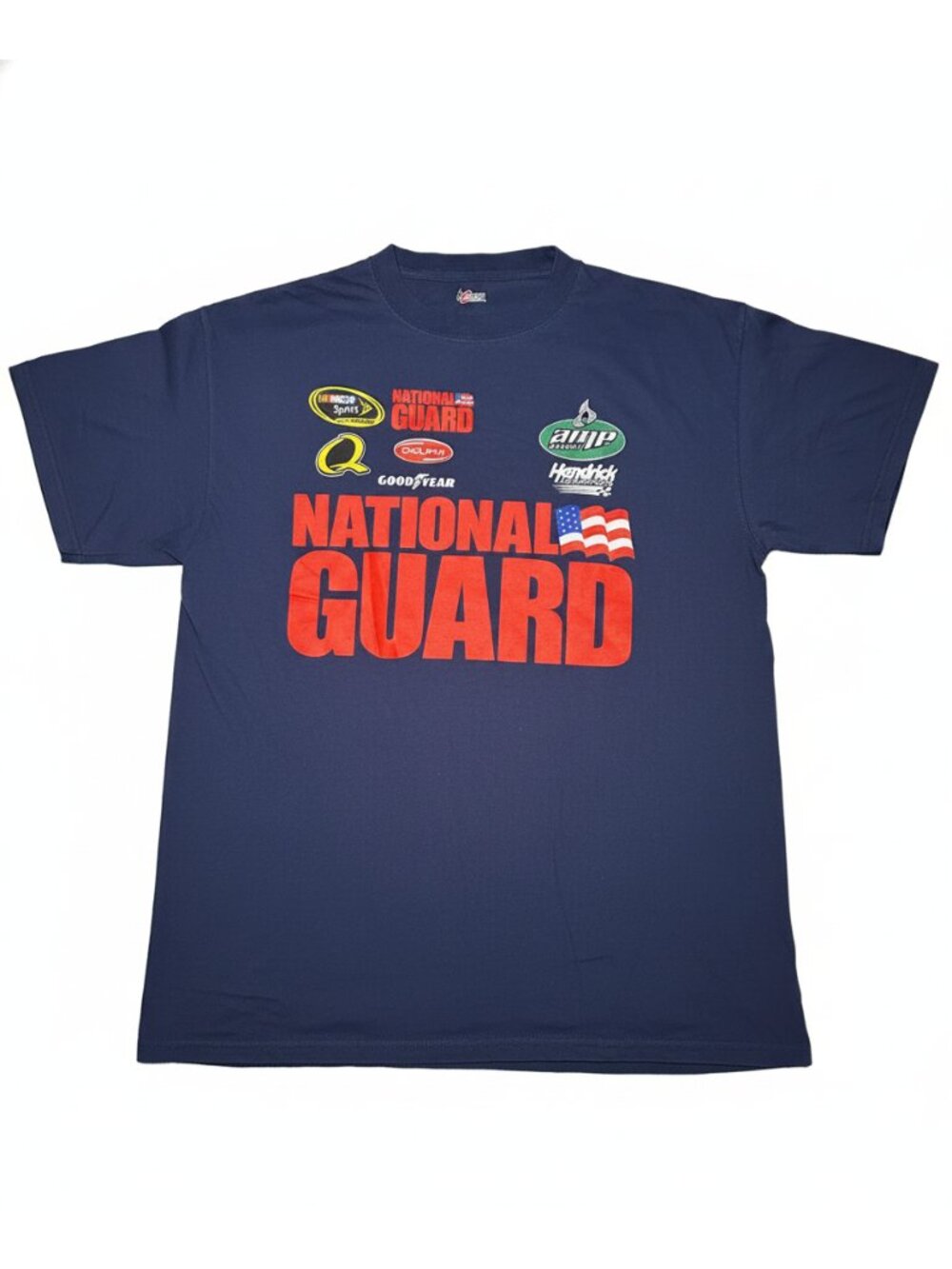 Vintage Chase Authentics Dale Jr. National Guard NASCAR T-Shirt Size L